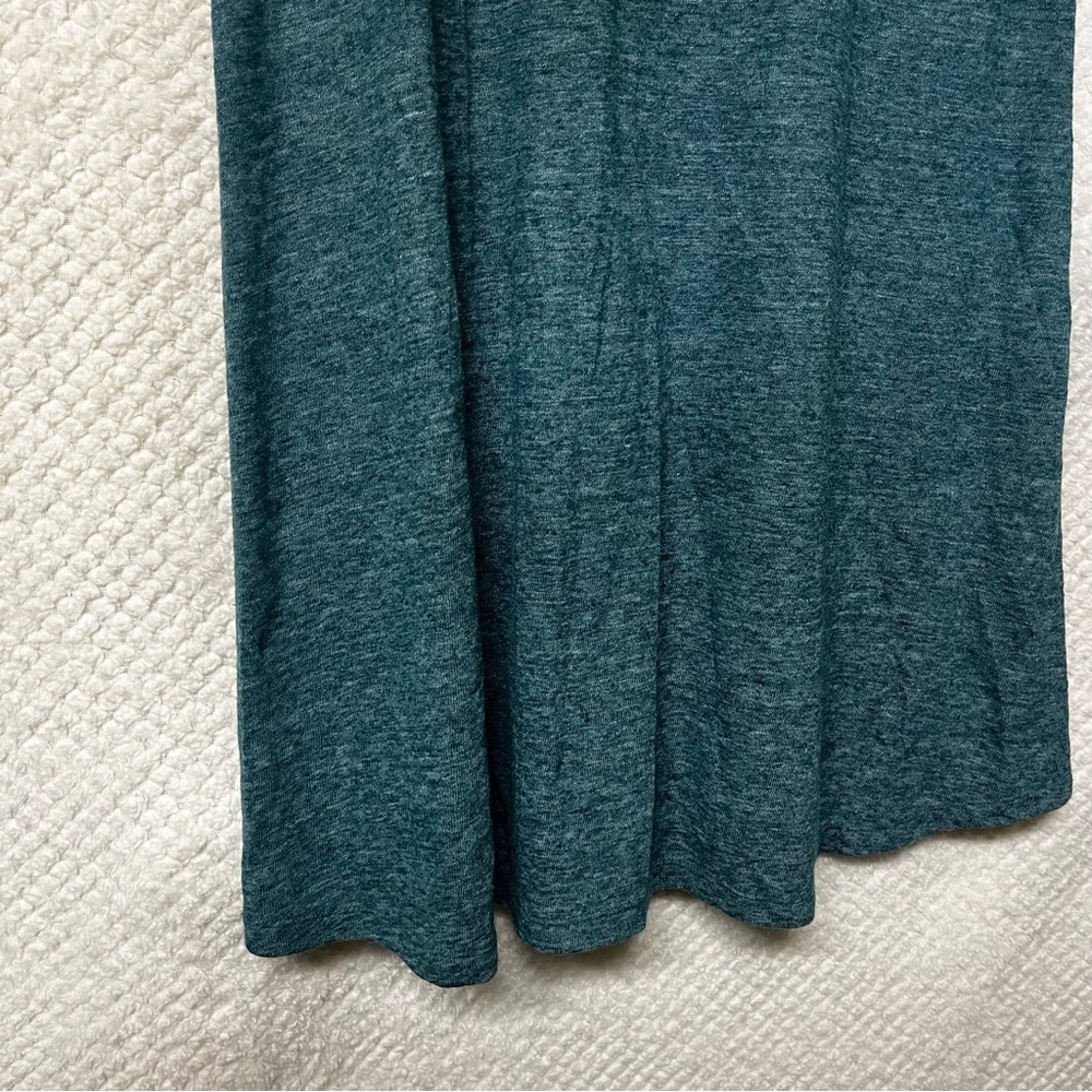 Old Navy Womens Teal T-shirt Dress Linen Blend Flowy Loose Fit Casual Medium - Picture 4 of 5